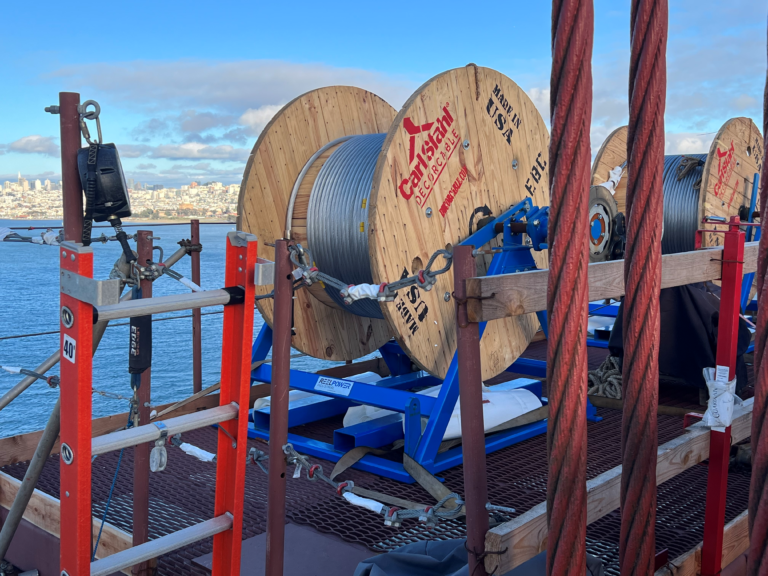 Reel Power is proud to be a part of the current wire rope repair project on the Golden Gate Bridge